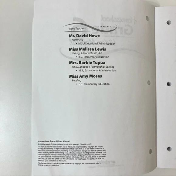 Abeka Homeschool Grade 6 Video Manual - Picture 2 of 12